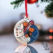 Load image into Gallery viewer, Nativity Ornament - Blue White