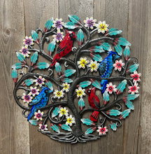 Load image into Gallery viewer, Cardinal and Blue Jay Tree - 15”