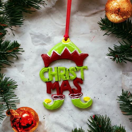 Christmas Elf Painted Ornamento