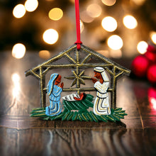 Load image into Gallery viewer, Nativity Ornament House - Painted