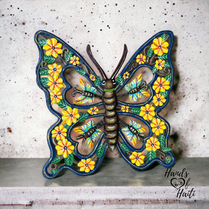Butterfly Sunflower Flowers 3-D Wings
