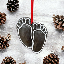 Load image into Gallery viewer, Babies First 1st Christmas Baby Feet Ornament