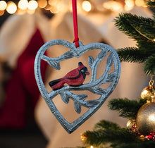 Load image into Gallery viewer, Cardinal Heart Ornament