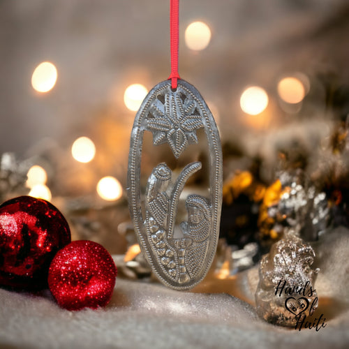 Nativity Ornament - Oval