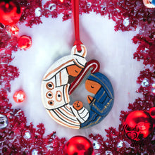 Load image into Gallery viewer, Nativity Ornament - Blue White