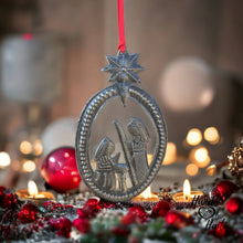 Load image into Gallery viewer, Nativity Ornament - Oval Star