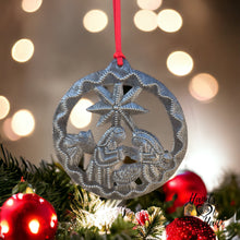 Load image into Gallery viewer, Nativity Ornament - Round Swirl
