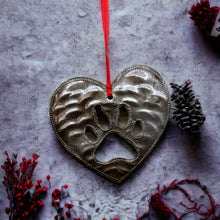 Load image into Gallery viewer, Dog Paw in Heart Ornament