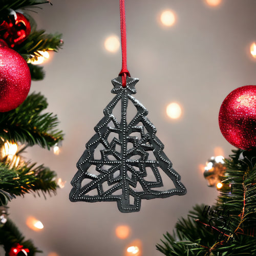 Christmas Tree Snowflake Ornament