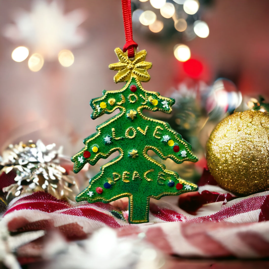 Love Joy Peace Christmas Tree Ornament