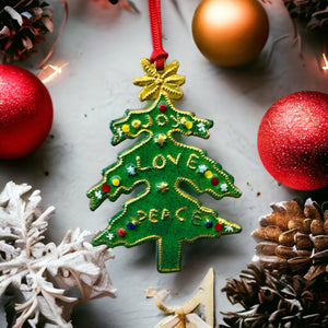Love Joy Peace Christmas Tree Ornament