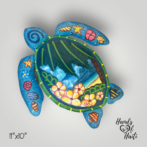 Turtle Tropical Floral Beach Palm Tree - Small
