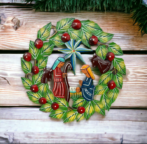 Nativity Wreath  - Hanging
