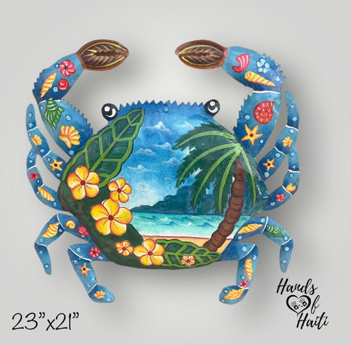 Crab Tropical Floral Beach Palm Tree - Large