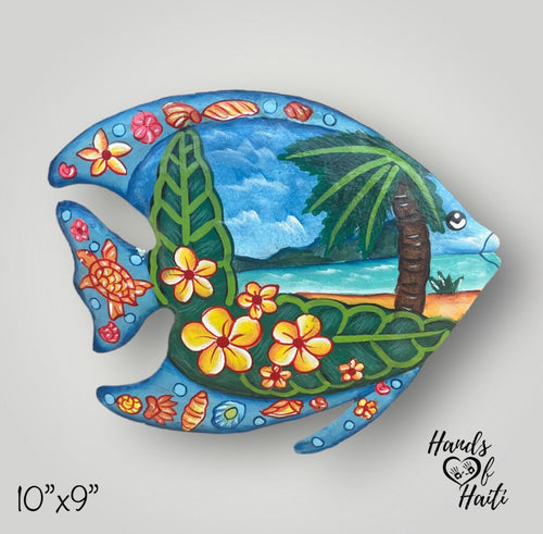 Fish Tropical Floral Beach Palm Tree - Small