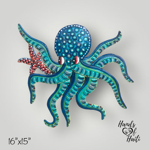 Blue Multi Color Octopus