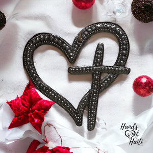 Heart Cross Ornament