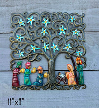 Load image into Gallery viewer, Nativity Hanging Blue Stars