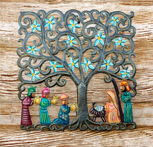Load image into Gallery viewer, Nativity Hanging Blue Stars
