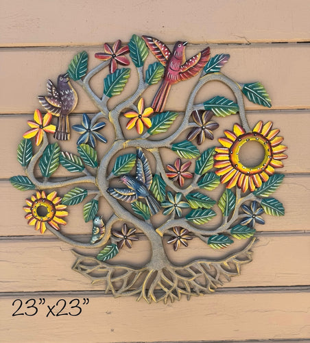 Sunflower Tree of Life with Birds