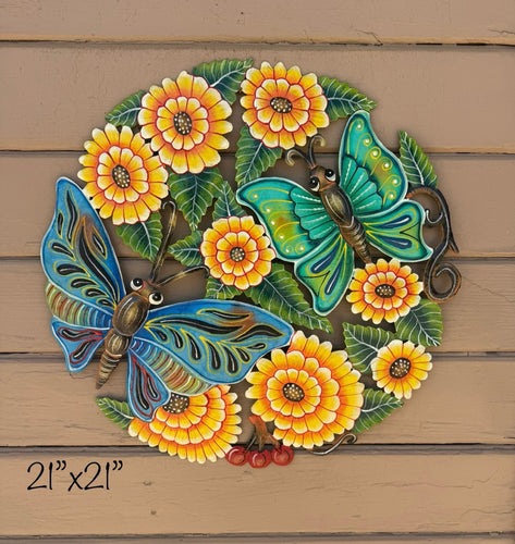 Sunflower with Butterflies