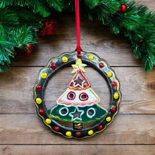 Load image into Gallery viewer, Christmas Tree Circle Ornament - Painted