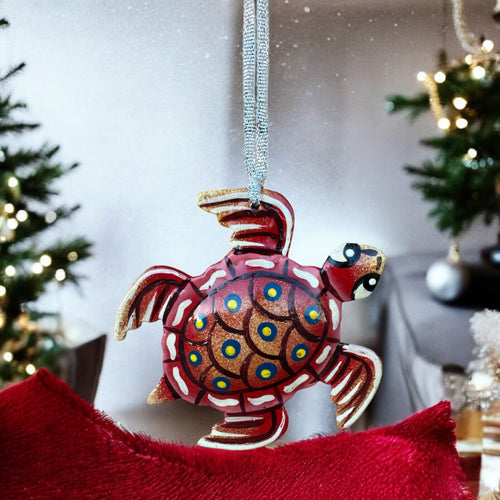 Turtle  Ornament - Red