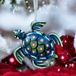 Turtle Ornament - Blue