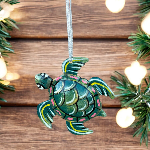 Turtle Ornament - Green