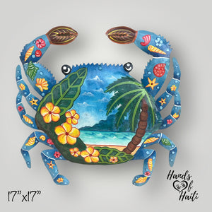 Crab Floral Beach Palm Tree - Medium