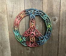 Load image into Gallery viewer, Zig Zag Peace Sign - Painted