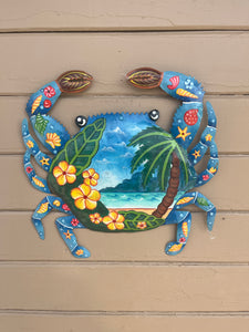 Crab Floral Beach Palm Tree - Medium