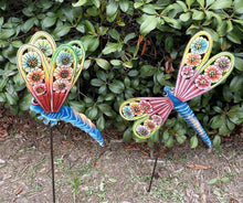 Load image into Gallery viewer, Dragonfly Yard Stake Set