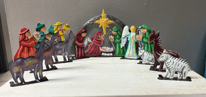 9 Piece Nativity Painted- Freestanding