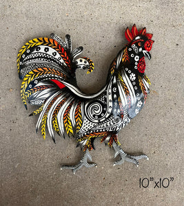 Black & White Rooster - Small