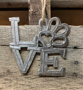 Paw Print Love Ornament