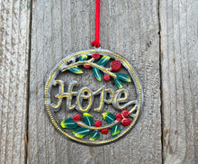 Load image into Gallery viewer, Cursive Hope Ornament - Painted