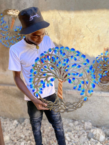 Blue Painted Tree of Life 15