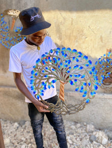 Blue Painted Tree of Life 23”