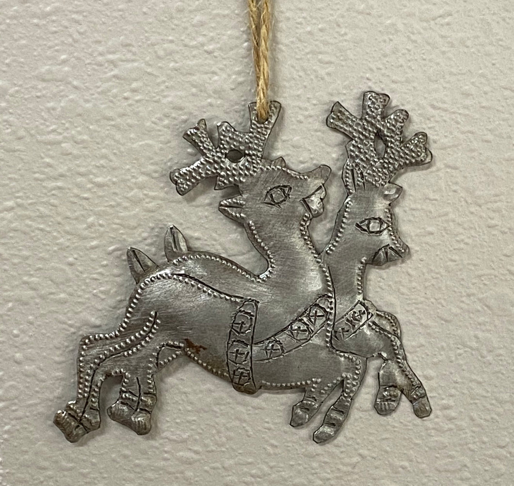 Double Deer Ornament