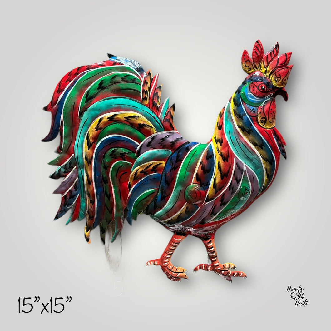 Festive Rooster - Painted