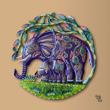 Load image into Gallery viewer, Mom and Baby Elephant - Painted