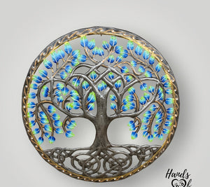 Blue Multi Color Tree of Life 22”