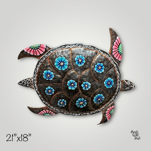 Huge Turtle with Flowers