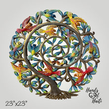 Load image into Gallery viewer, Tree of Life Swirly with Birds 23”