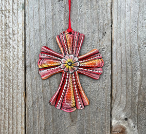 Cross Ornament - Red