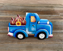 Load image into Gallery viewer, Fall Blue Pumpkin Truck