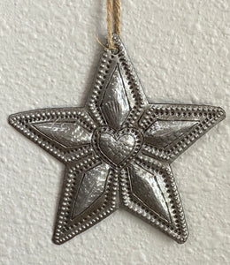 Star With Heart Ornament