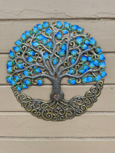 Load image into Gallery viewer, Blue Tree of Life with Heart Trunk and Flowers - 23&#39;