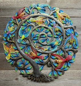 Tree of Life Swirly with Birds 23”